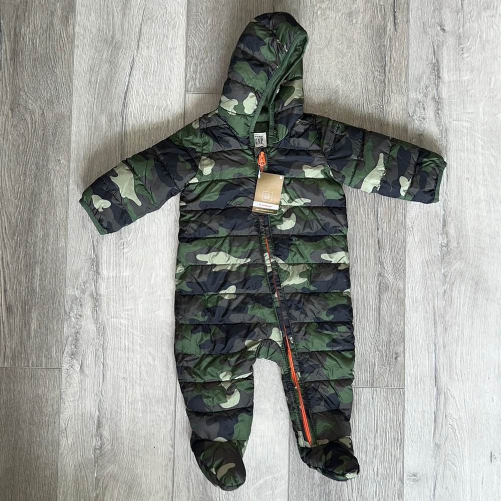 Baby Gap puffer onsie camouflage